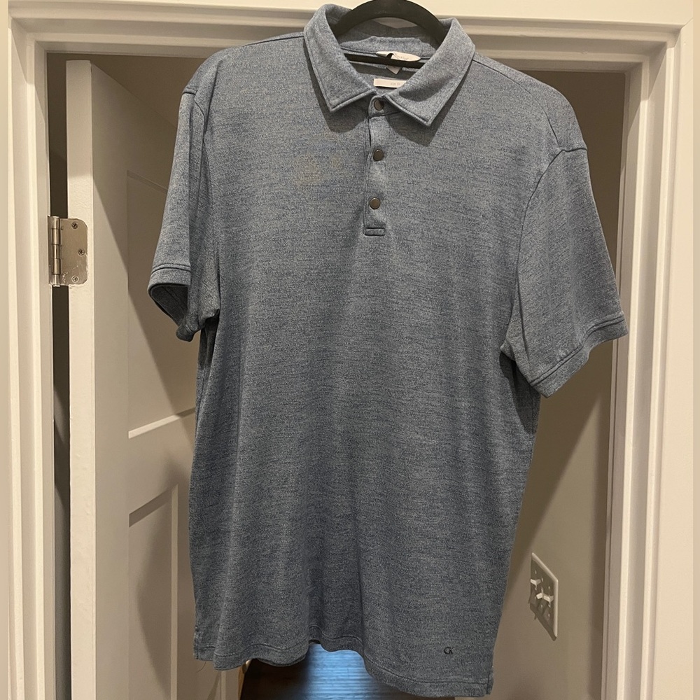 Calvin Klein Heathered Blue Casual Shirt